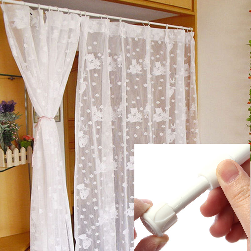 White Telescopic Curtain Rod