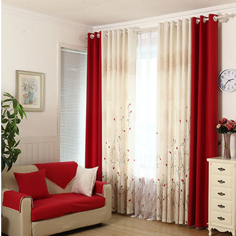 Modern Rustic Red Curtains