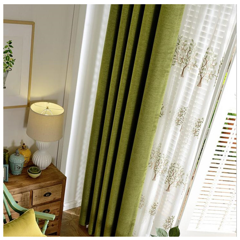 Modern Green Window Curtains