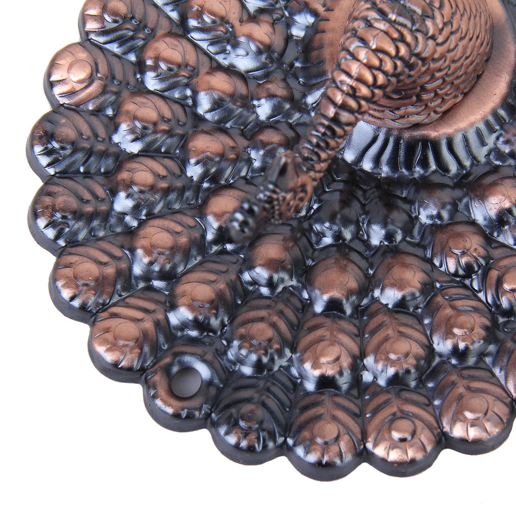 Vintage Peacock-Pattern Rod Brackets