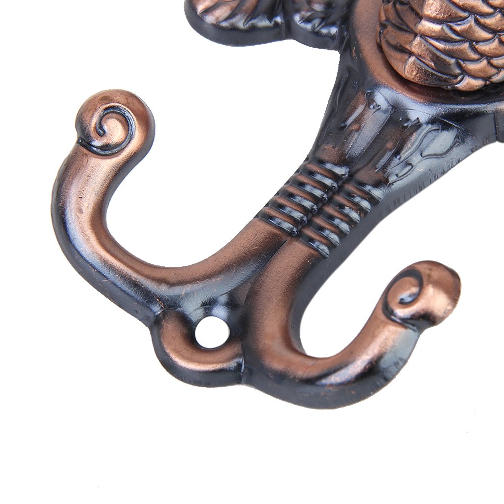 Vintage Peacock-Pattern Rod Brackets