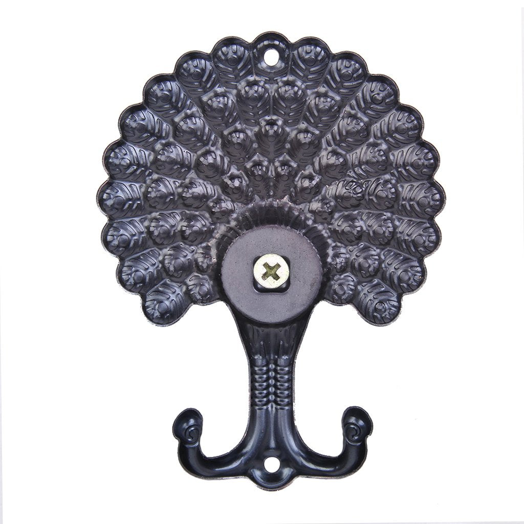 Vintage Peacock-Pattern Rod Brackets