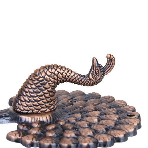 Vintage Peacock-Pattern Rod Brackets