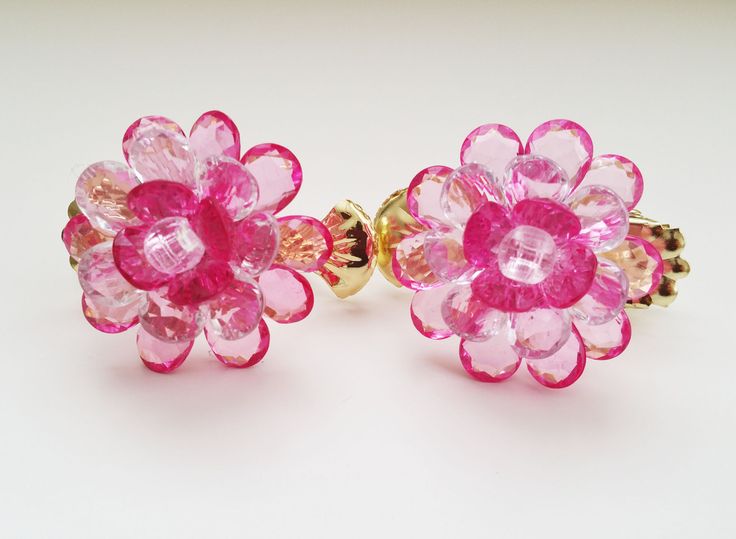 Crystal Flower Curtain Clip