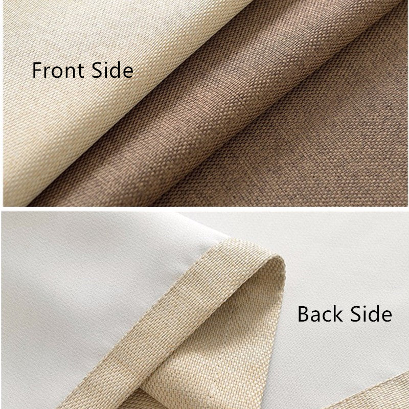 Creamy Brown Cotton  Curtains