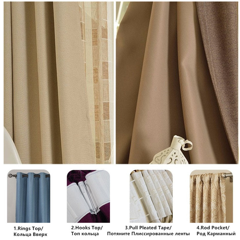 Creamy Brown Cotton  Curtains