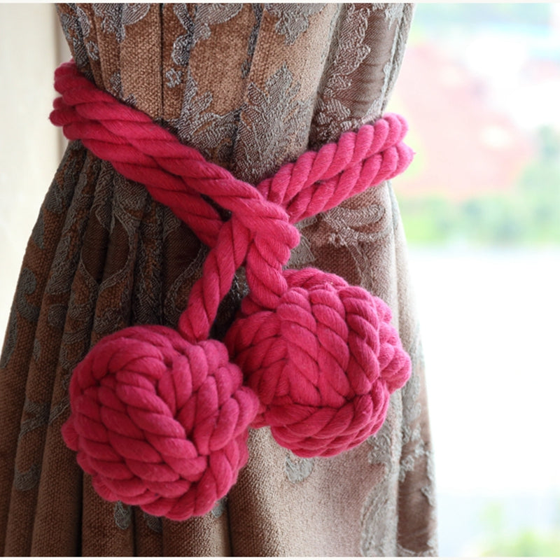 Colorful Tied Rope Curtain Buckle
