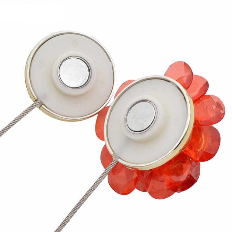 Crystal Flower Curtain Clip