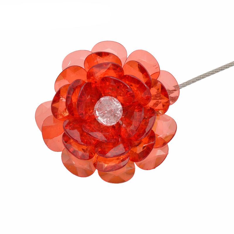 Crystal Flower Curtain Clip