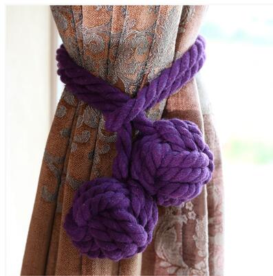 Colorful Tied Rope Curtain Buckle