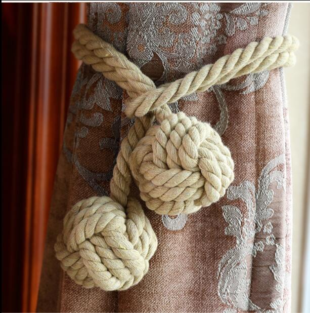 Colorful Tied Rope Curtain Buckle